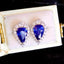 14K GOLD 2.96 CTW NATURAL SAPPHIRE & DIAMOND EARRINGS