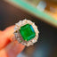 14K GOLD 3.37 CTW NATURAL EMERALD & DIAMOND RING