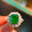 14K GOLD 3.37 CTW NATURAL EMERALD & DIAMOND RING