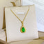 14K GOLD 1.2 CT NATURAL EMERALD & DIAMOND PENDANT( WITHOUT CHAIN )