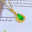 14K GOLD 1.2 CT NATURAL EMERALD & DIAMOND PENDANT( WITHOUT CHAIN )