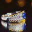 14K GOLD 0.5 CT NATURAL SAPPHIRE & DIAMOND RING