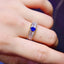 14K GOLD 0.5 CT NATURAL SAPPHIRE & DIAMOND RING