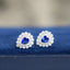 14K GOLD 0.87 CTW NATURAL SAPPHIRE & DIAMOND EARRINGS