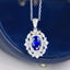 14K GOLD 1.64 CTW NATURAL SAPPHIRE & DIAMOND PENDANT( WITHOUT CHAIN )