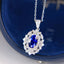 14K GOLD 1.64 CTW NATURAL SAPPHIRE & DIAMOND PENDANT( WITHOUT CHAIN )
