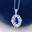 14K GOLD 1.64 CTW NATURAL SAPPHIRE & DIAMOND PENDANT( WITHOUT CHAIN )