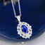 14K GOLD 1.64 CTW NATURAL SAPPHIRE & DIAMOND PENDANT( WITHOUT CHAIN )