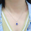 14K GOLD 1.64 CTW NATURAL SAPPHIRE & DIAMOND PENDANT( WITHOUT CHAIN )