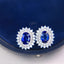 14K GOLD 2.62 CTW NATURAL SAPPHIRE & DIAMOND EARRINGS
