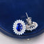 14K GOLD 2.62 CTW NATURAL SAPPHIRE & DIAMOND EARRINGS