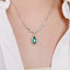 14K GOLD 1.47 CTW NATURAL EMERALD & DIAMOND NECKLACE
