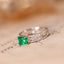 14K GOLD 1.39 CTW NATURAL EMERALD & DIAMOND RING