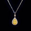 14K GOLD 0.32 CTW NATURAL YELLOW DIAMOND & DIAMOND NECKLACE