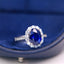 14K GOLD 4.20 CTW NATURAL SAPPHIRE & DIAMOND RING
