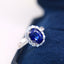 14K GOLD 4.20 CTW NATURAL SAPPHIRE & DIAMOND RING
