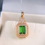 14K GOLD 1.98 CTW NATURAL TOURMALINE & DIAMOND PENDANT( WITHOUT CHAIN )