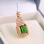 14K GOLD 1.98 CTW NATURAL TOURMALINE & DIAMOND PENDANT( WITHOUT CHAIN )
