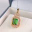 14K GOLD 1.98 CTW NATURAL TOURMALINE & DIAMOND PENDANT( WITHOUT CHAIN )
