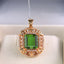 14K GOLD 6.12 CTW NATURAL TOURMALINE & DIAMOND PENDANT( WITHOUT CHAIN )