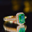14K GOLD 1.74 CTW NATURAL EMERALD & DIAMOND RING