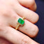 14K GOLD 1.74 CTW NATURAL EMERALD & DIAMOND RING