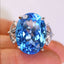 14K GOLD 14.21 CTW NATURAL TOPAZ & SAPPHIRE RING