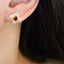 14K GOLD 0.62 CTW NATURAL RUBY & DIAMOND EARRINGS