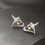14K GOLD 0.76 CTW NATURAL YELLOW DIAMOND & DIAMOND EARRINGS