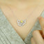 14K GOLD 0.84 CTW NATURAL YELLOW DIAMOND & DIAMOND NECKLACE
