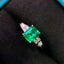 14K GOLD 1.62 CTW NATURAL EMERALD & DIAMOND RING