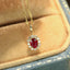 14K GOLD 0.24 CTW NATURAL RUBY & DIAMOND NECKLACE