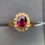 14K GOLD 1.54 CTW NATURAL TOURMALINE & DIAMOND RING