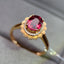 14K GOLD 1.54 CTW NATURAL TOURMALINE & DIAMOND RING