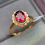 14K GOLD 1.54 CTW NATURAL TOURMALINE & DIAMOND RING