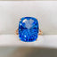 14K GOLD 11.88 CTW NATURAL TOPAZ & DIAMOND RING