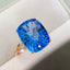 14K GOLD 11.88 CTW NATURAL TOPAZ & DIAMOND RING