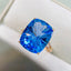 14K GOLD 11.88 CTW NATURAL TOPAZ & DIAMOND RING