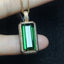 14K GOLD 6.82 CT NATURAL TOURMALINE & DIAMOND PENDANT( WITHOUT CHAIN )