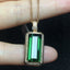 14K GOLD 6.82 CT NATURAL TOURMALINE & DIAMOND PENDANT( WITHOUT CHAIN )