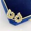 14K GOLD 1.78 CTW NATURAL YELLOW DIAMOND & DIAMOND EARRINGS