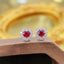 14K GOLD 1.16 CTW NATURAL RUBY & DIAMOND EARRINGS