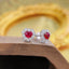 14K GOLD 1.16 CTW NATURAL RUBY & DIAMOND EARRINGS