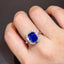 14K GOLD 4.63 CTW NATURAL SAPPHIRE & DIAMOND RING