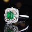 14K GOLD 0.83 CTW NATURAL EMERALD & DIAMOND RING