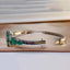 14K GOLD 5.1 CT NATURAL EMERALD & SAPPHIRE BANGLE
