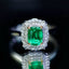 14K GOLD 1.46 CTW NATURAL EMERALD & DIAMOND RING