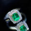 14K GOLD 1.46 CTW NATURAL EMERALD & DIAMOND RING