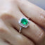 14K GOLD 1.46 CTW NATURAL EMERALD & DIAMOND RING