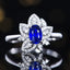 14K GOLD 0.65 CTW NATURAL SAPPHIRE & DIAMOND RING